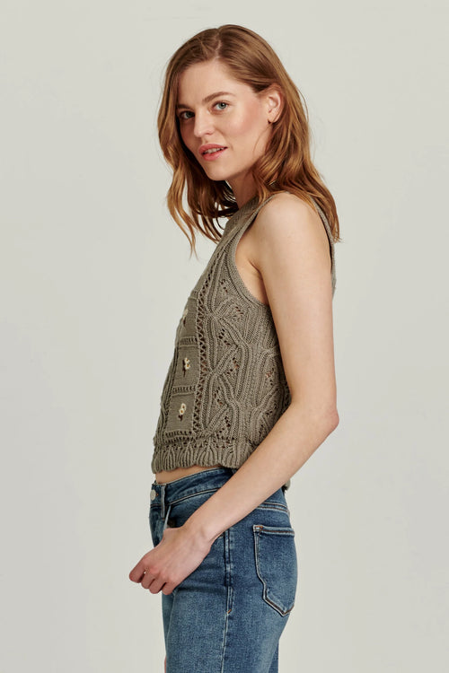 Another Love Lorelei Cable Knit Sweater Tank