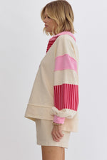 Stripe Color Block Sweatshirt