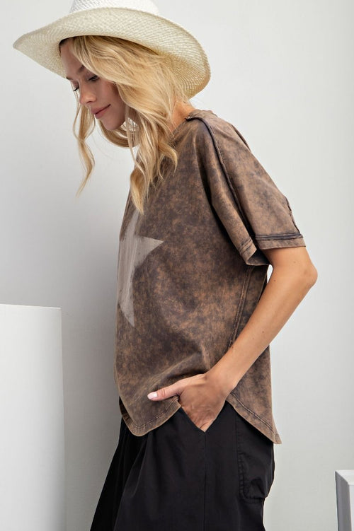 Ash Mineral Washed Star Top