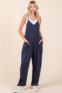 Relaxed Navy Jumpsuit