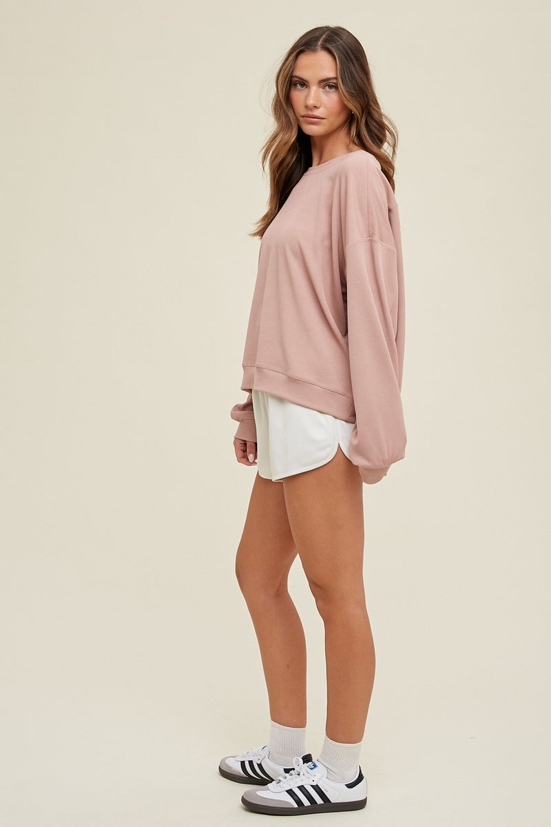 Ribbed Scuba Relaxed Pullover