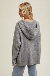 Charcoal Waffle Sweater Hoodie