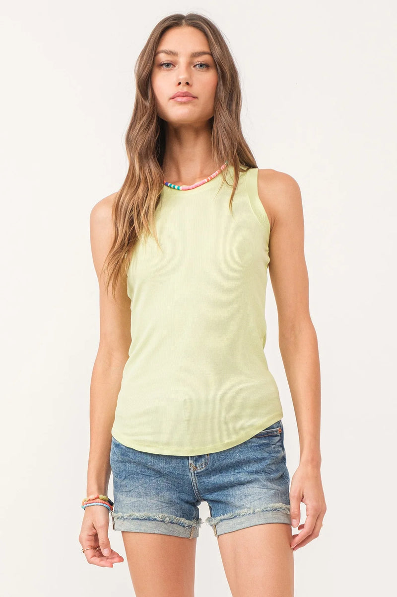 Cleo Ribbed Tank by Another Love