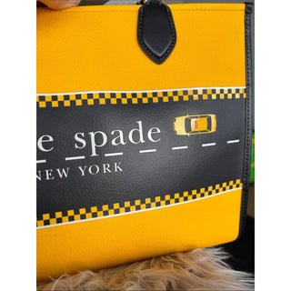 kate spade manhattan Yellow Black Taxi Graphic Tote