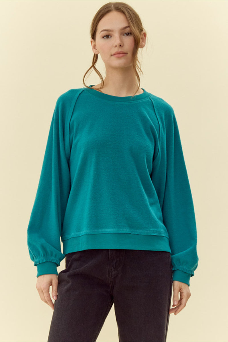 Teal Soft Knit Pullover