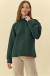 Hunter Green Textured Sweatshirt