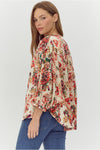 Ivory Floral Dolman Top