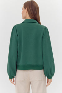 Hunter Green Textured Top