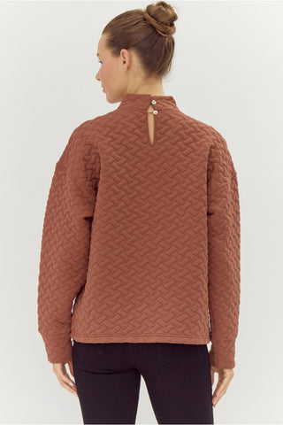 Toffee Textured Sweatshirt