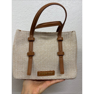 Steve Madden indiee small tote natural Woven straw