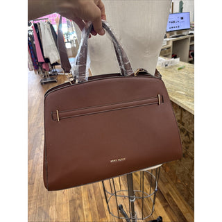 Anne Klein Large Belted Satchel With Strap Brown Bag