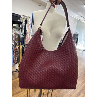 on 34th Woven Wine Shoulder Bag purse