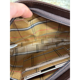 Mancini Casablanca rfid organizer wristlet bag brown leather