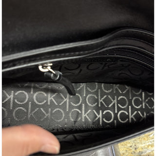 calvin klein Verne Signature Embossed Flap Shoulder Bag