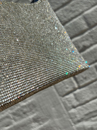 Urban expressions Crystal-Embellished Silver Evening Bag