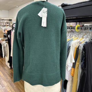 Aqua Cashmere Sweater Green Crew Neck Pullover