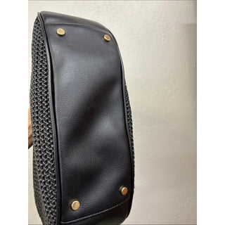 INC International Concepts Black Woven Hobo Shoulder Bag