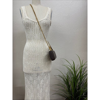 Steve Madden bleena chocolate Clutch with Gold Handle and Chain