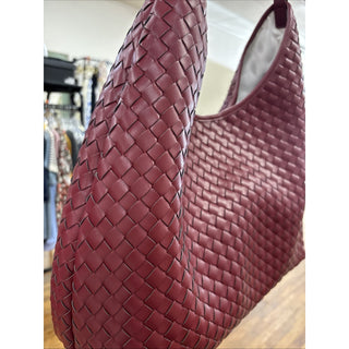 on 34th Woven Wine Shoulder Bag purse