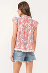 Another Love Viola Floral Medallion Top