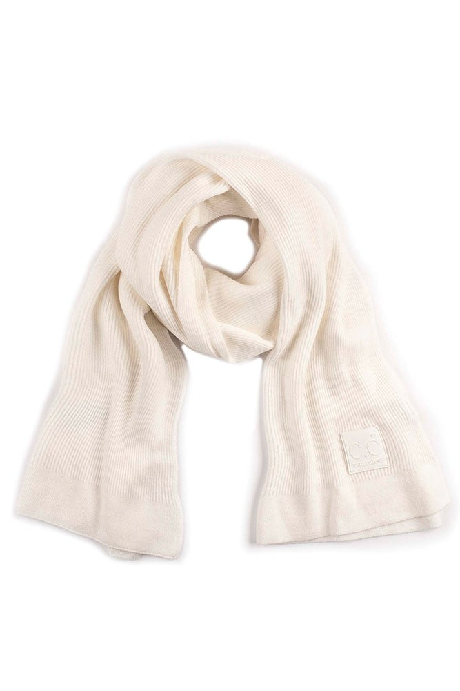 CC Ribbed Knit Scarf