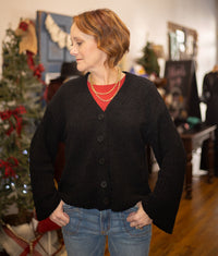 Another Love Samira Black Chunky Knit Cardigan