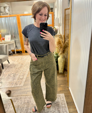 Cheetah Barrel Jeans