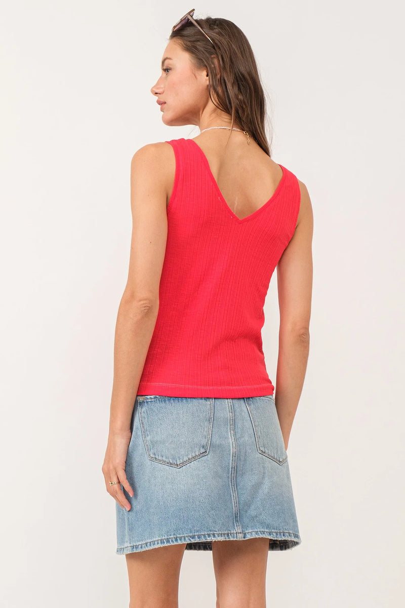 Another Love Noa Infra-Red V-Neck Tank