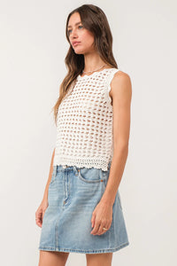 Another Love Marigold Eyelet Tank