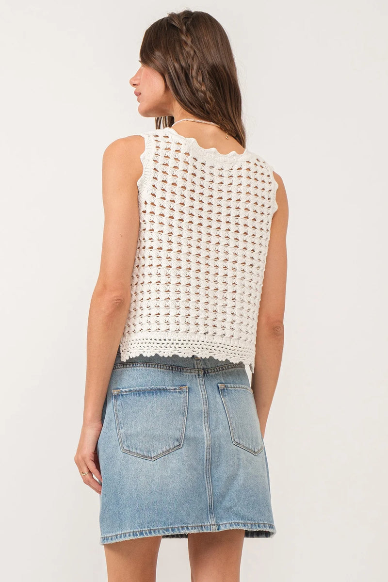 Another Love Marigold Eyelet Tank