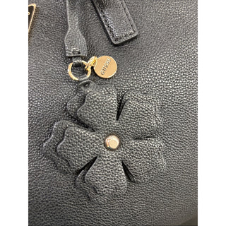 Guess lucci medium girlfriend Satchel black with Floral Charm