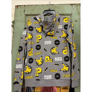 Pikachu Pokémon kids fleece hoodie long sleeve size XL
