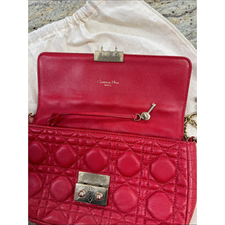 Dior Quilted lamb Leather Crossbody with Gold Chain bag