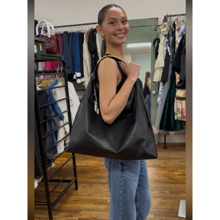 Donna Karan Bellmore Extra Large Hobo With Bezel Strap MSRP $398