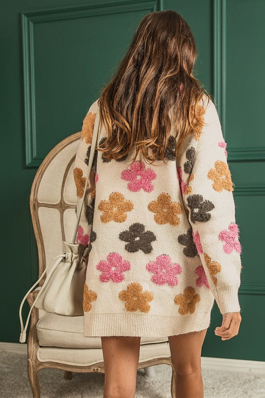 Flower Embroidery Cardigan