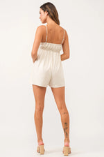 Another Love Amalfi Birch Spaghetti Strap Romper