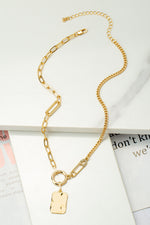 Gold Necklace w/Tag & Safety Pin