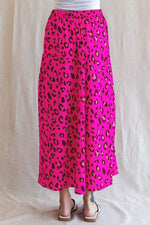 Hot Pink Leopard Circle Skirt