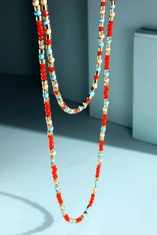 Layered Glass Bead Necklace