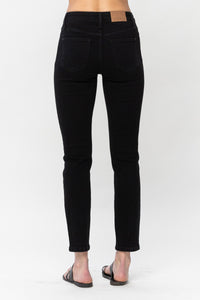 Judy Blue Mid-Rise Jet Black Slim Fit Jeans