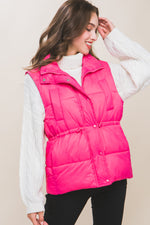 Puffer Vest with Waist Toggles