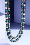 Green Layered Bead Necklace