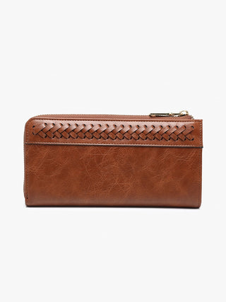 Gia Braided Detail Zip-Top Wallet