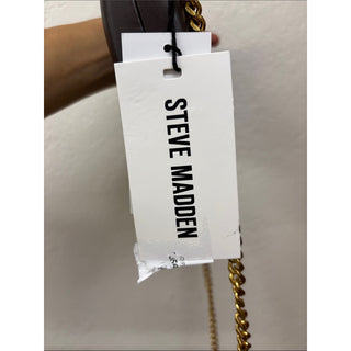 Steve Madden bleena chocolate Clutch with Gold Handle and Chain