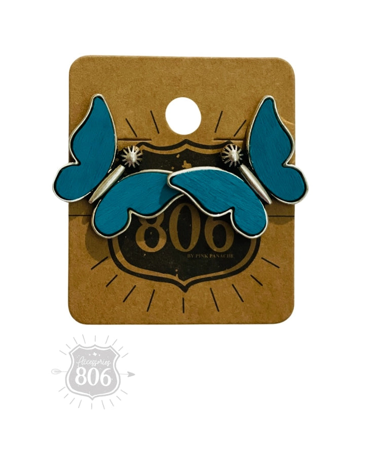 Turquoise Butterfly Post Earring