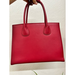 Moncrief London Brooke cherry Red Leather Tote