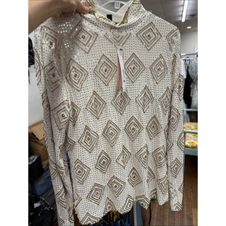 Aqua Gold Sequin long sleeve XL