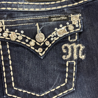 Miss Me Jeans Studs Gem Embroidered Shorts 30