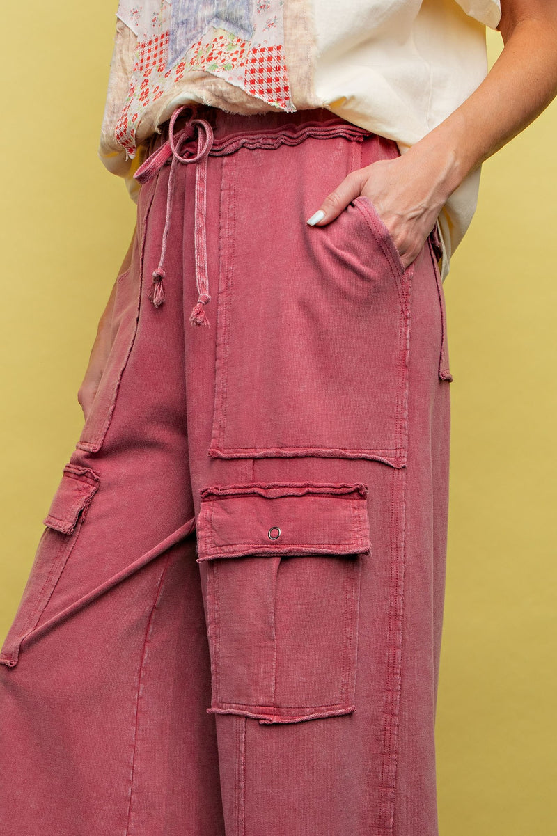 Cherry Blossom Washed Cargo Pants