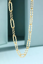 Abstract Metal Link Necklace